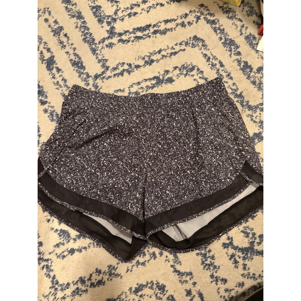 Gray and White Speckled Athleta Running Shorts
